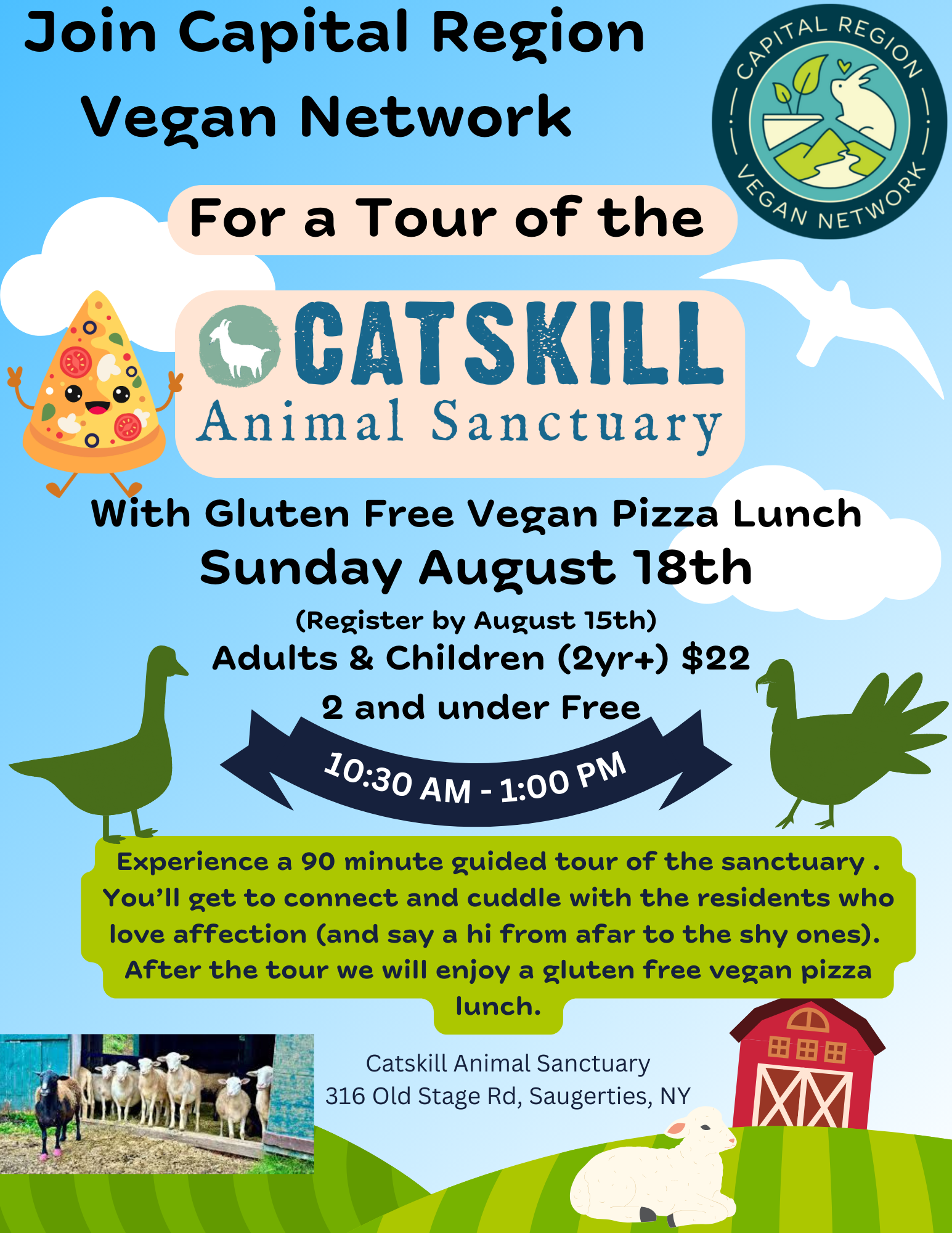 Tour of Catskill Sanctuary poster containing event details also included in text of event posting